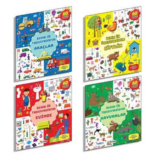 Benim İlk Yapıştırmalarım Seti - 4 Kitap Takım | Teleskop Popüler Bilim (İnce Kapak)