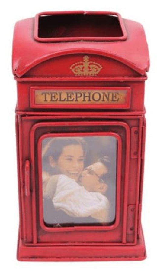 Dekoratif Metal Londra Telefon Kulübesi Kalemlik ve Çerçeveli - 1404B-1262 | Halk Kitabevi