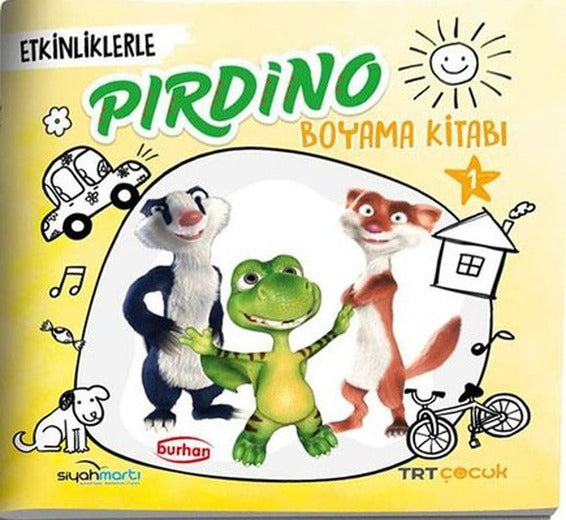 TRT Çocuk Etkinliklerle Pırdino Boyama Kitabı - 1 | Burhan Yayıncılık