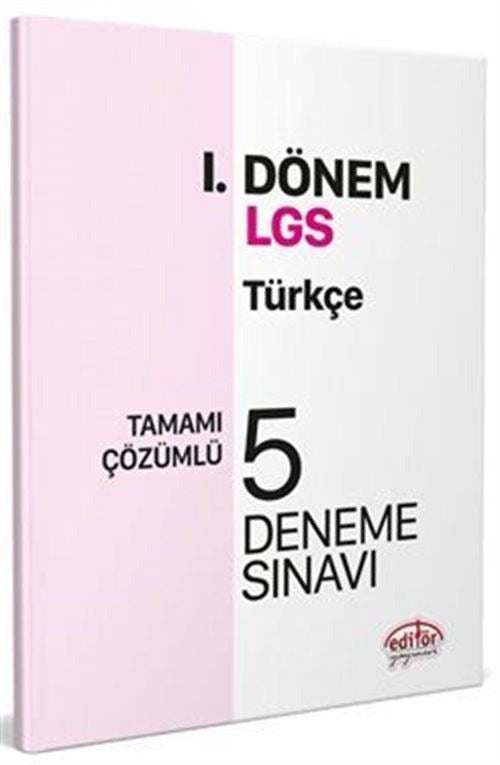 Editör Yayınları 8. Sınıf LGS Türkçe 1. Dönem 5 Deneme
