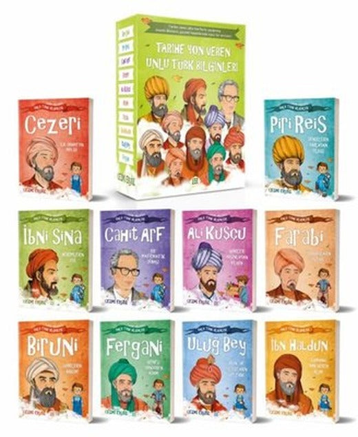 Tarihe Yön Veren Ünlü Türk Bilginleri Serisi Seti - 10 Kitap Takım - Kutulu | Dokuz Yayınları