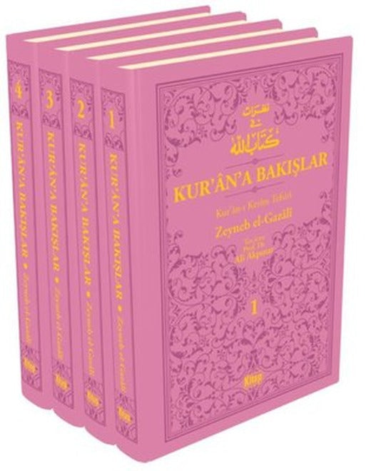 Kur'an'a Bakışlar Kur'an-ı Kerim Tefsiri Pembe Set - 4 Kitap Takım | Kitap Dünyası (Ciltli)
