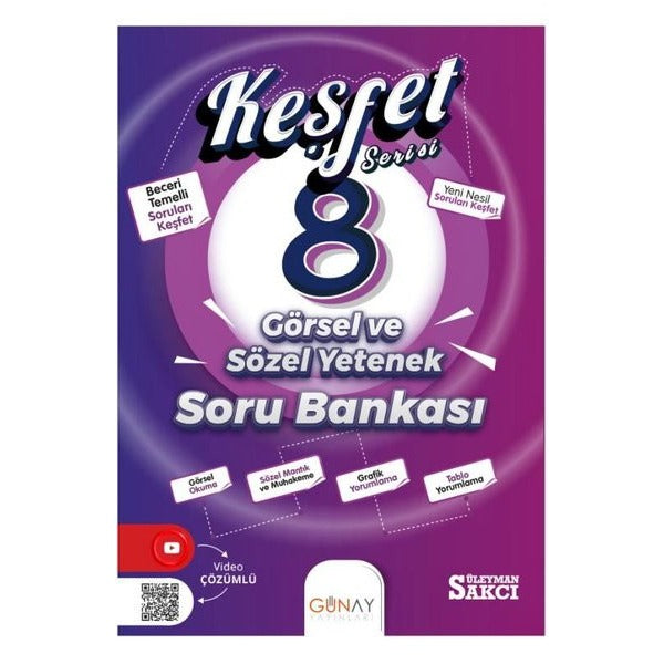 8. Sınıf Keşfet Görsel Ve Sözel Yetenek Soru Bankası | Günay Yayıncılık (İnce Kapak)