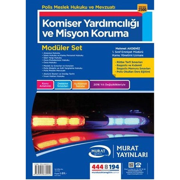 Polis Meslek Hukuku ve Mevzuatı Modüler Set 2500 | Murat Yayınları (İnce Kapak)