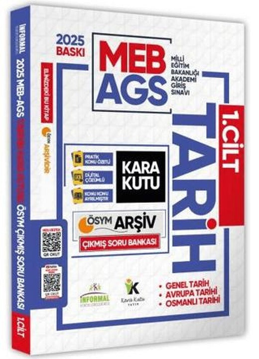 2025 MEB-AGS Tarih Kara Kutusu 1. Cilt ÖSYM Çıkmış Soru Havuzu Bankası Konu Özetli Video/PDF Çözümlü
