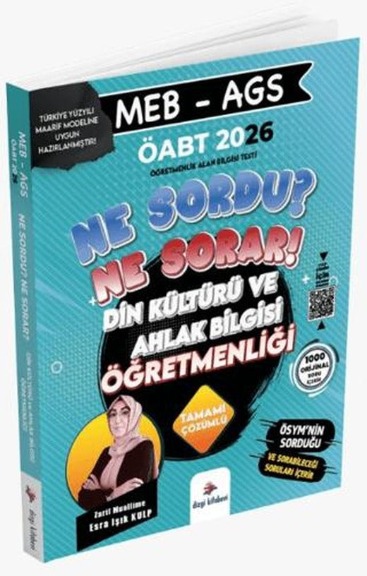 2026 MEB AGS ÖABT Ne Sordu Ne Sorar Din Kültürü ve Ahlak Bilgisi Öğretmenliği Tamamı Pdf Çözümlü Soru Bankası | Dizgi Kitap (Ciltsiz)
