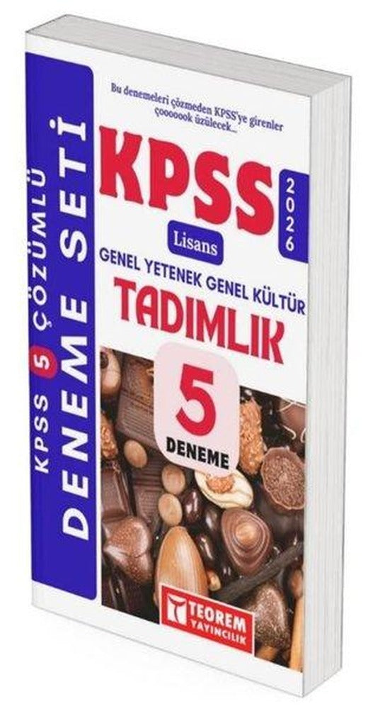2026 KPSS Lisans Genel Yetenek Genel Kültür Tamamı Çözümlü Tadımlık 5 Deneme | Teorem Yayınları (İnce Kapak)