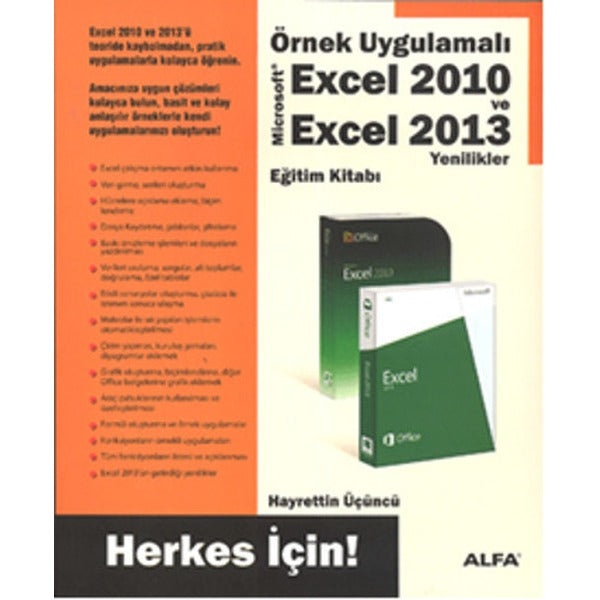 Örnek Uygulamalı Excel 2010 ve Excel 2013 | Alfa Yayıncılık (İnce Kapak)