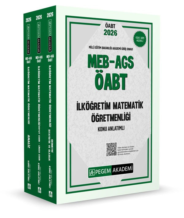 2026 MEB AGS ÖABT İlköğretim Matematik Konu Anlatımlı (3 Kitap) | Pegem Akademi Yayıncılık (İnce Kapak)
