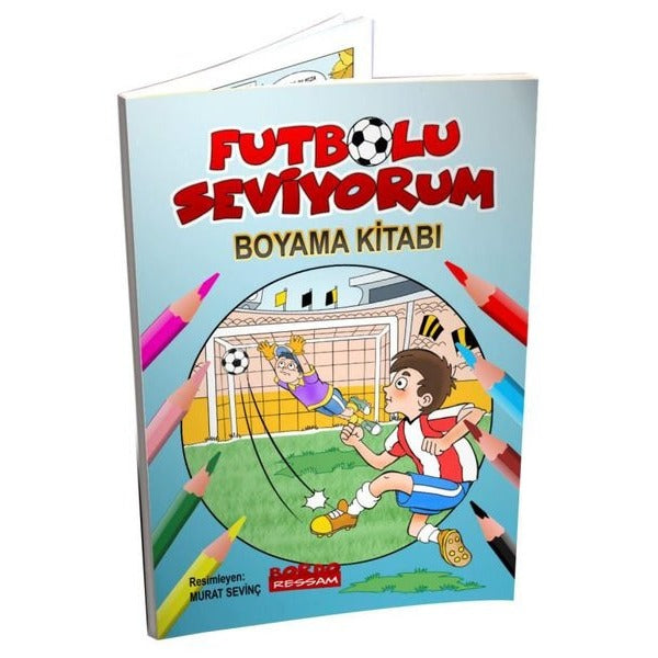 Futbolu Seviyorum Boyama Kitabı | Bordo Ressam
