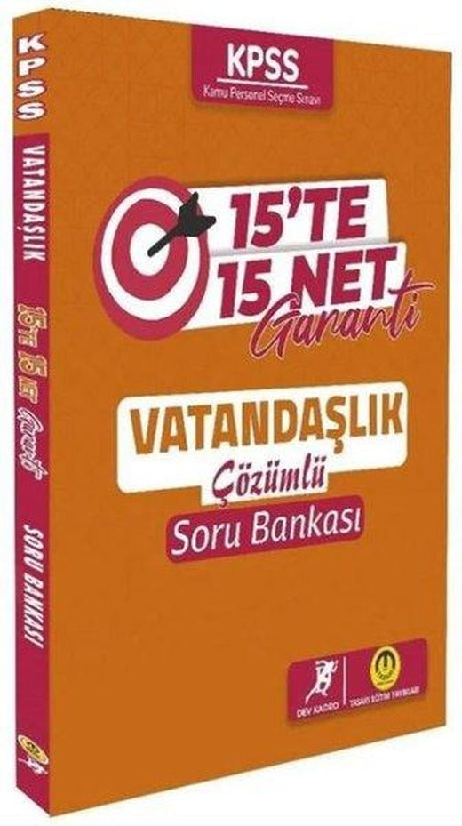KPSS Vatandaşlık 15 te 15 Net Garanti Soru Bankası Çözümlü | Tasarı Akademi (İnce Kapak)