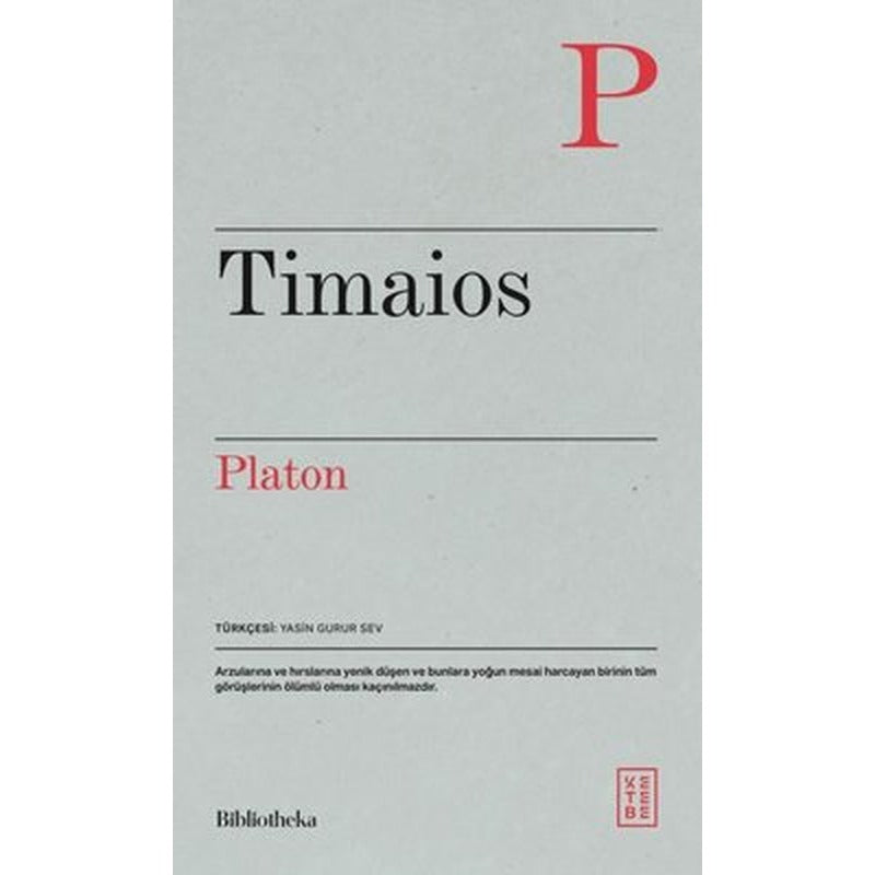 Timaios - Bibliotheka | Ketebe (İnce Kapak)
