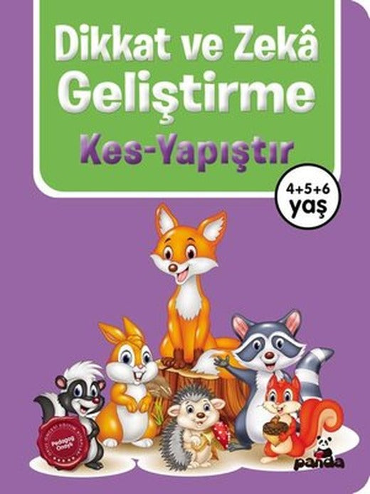 Dikkat ve Zeka Geliştirme: Kes - Yapıştır 4 5 6 Yaş | Panda