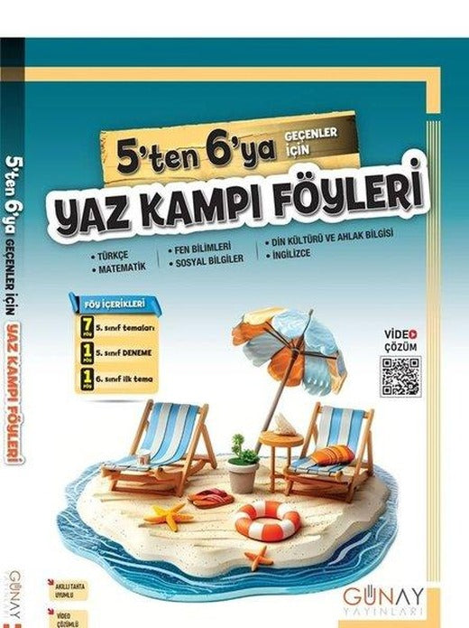 5'ten 6'ya Geçenler İçin Bumerang Yaz Kampı Föyleri | Günay Yayıncılık (İnce Kapak)