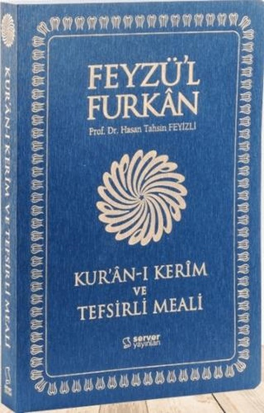 Feyzü'l Furkan Kur'an-ı Kerim ve Tefsirli Meali - Büyük Boy - İnce Cilt (Lacivert) | Server Yayınları (Ciltli)