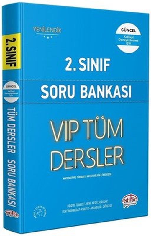 2.Sınıf VIP Tüm Dersler Soru Bankası - Mavi Kitap | Editör (İnce Kapak)