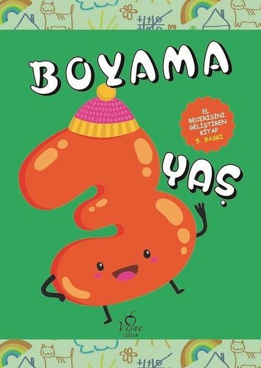 Boyama 3 Yaş | Vişne Çocuk (İnce Kapak)