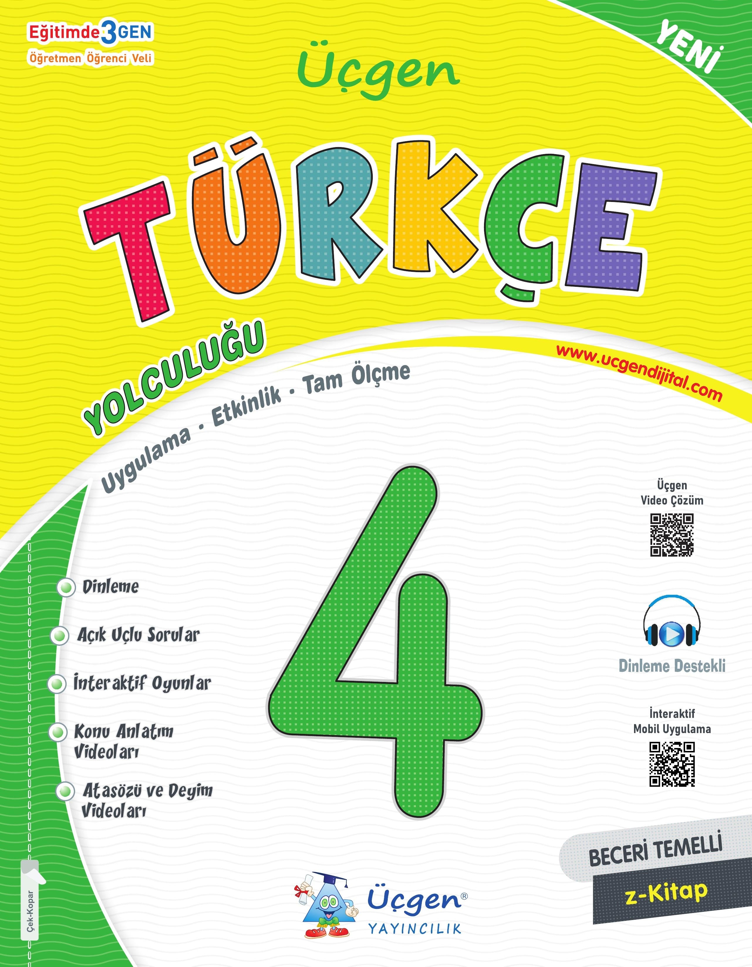 4. Sınıf Beceri Temelli Türkçe Yolculuğu | Üçgen Yayınları (İnce Kapak)