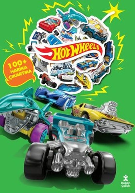 Hot Wheels Boyama Kitabı Çıkartma Bombası 100 + Harika Çıkartma | Doğan Çocuk (İnce Kapak)