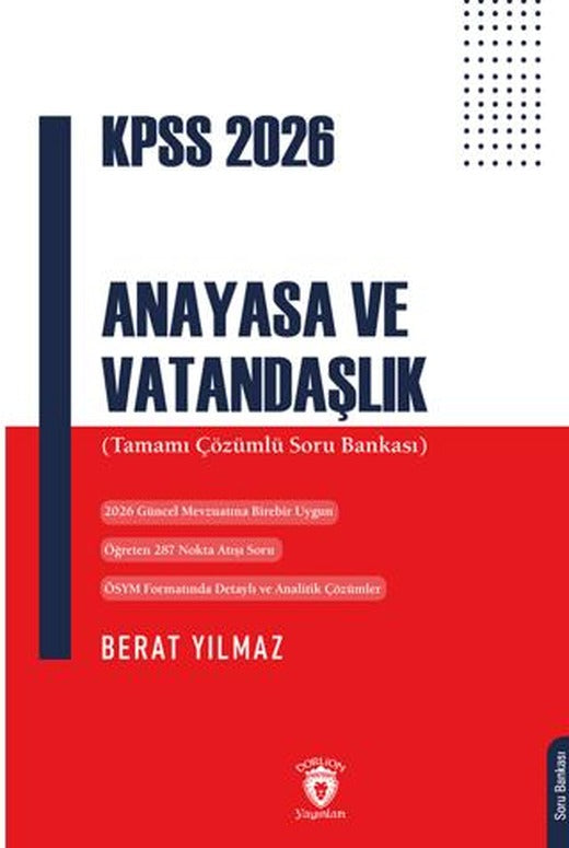 KPSS 2026 Anayasa ve Vatandaşlık | Dorlion Yayınları (Ciltsiz)