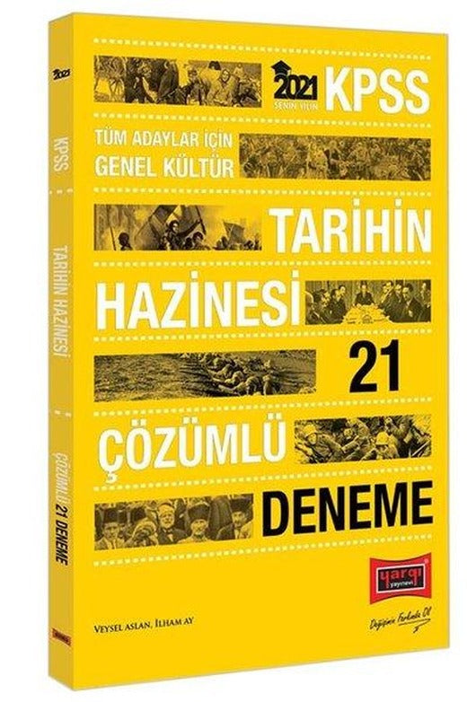 2021 KPSS GK Tarihin Hazinesi Çözümlü 21 Deneme | Yargı Yayınları (İnce Kapak)