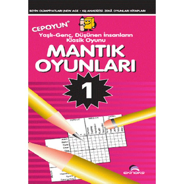 7 ’den 77’e Genç, Yaş Almış Düşünen Tüm İnsanlar İçin Akıl Dolu IQ Geliştiren Mantık Oyunları 1 (Cep Boy)