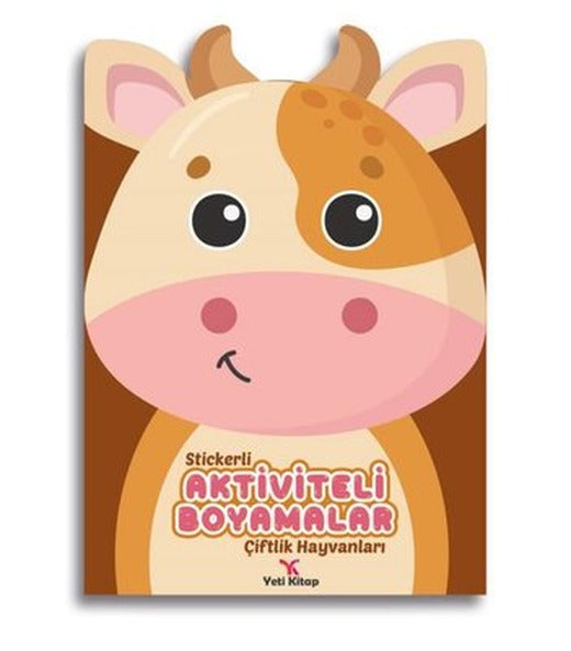 Stickerli Aktiviteli Boyamalar - Çiftlik Hayvanları | Yeti Kitap