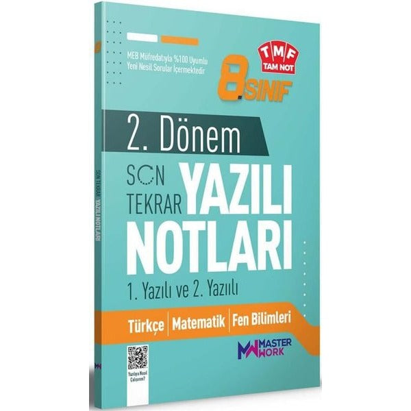 8. Sınıf 2. Dönem 1. ve 2. Yazılı Notları Son Tekrar Master Work