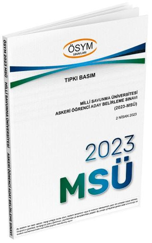2023 MSÜ Çıkmış Sorular Tıpkı Basım | Dizgi Kitap (Ciltsiz)
