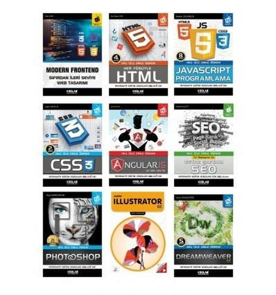 Süper Modern Web Tasarım Seti-9 Kitap Takım | Kodlab (İnce Kapak)