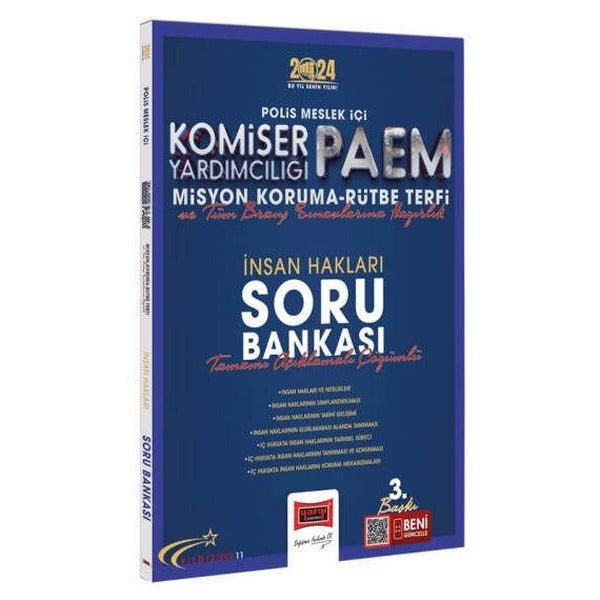 2024 Polis Meslek İçi PAEM Komiser Yardımcılığı Misyon Koruma Rütbe Terfi ve Tüm Branş Sınavlarına Hazırlık Yıldız Serisi İnsan Hakları Soru Bankası