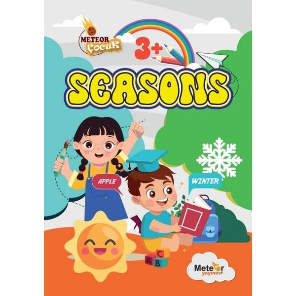 Seasons Mevsimler Türkçe - İngilizce Boyama Kitabı 3+ Yaş | Meteor Yayınevi (İnce Kapak)