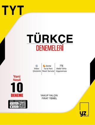 YZ YKS TYT Türkçe Denemeleri | YZ Yayınları (Ciltsiz)  - Resim 1