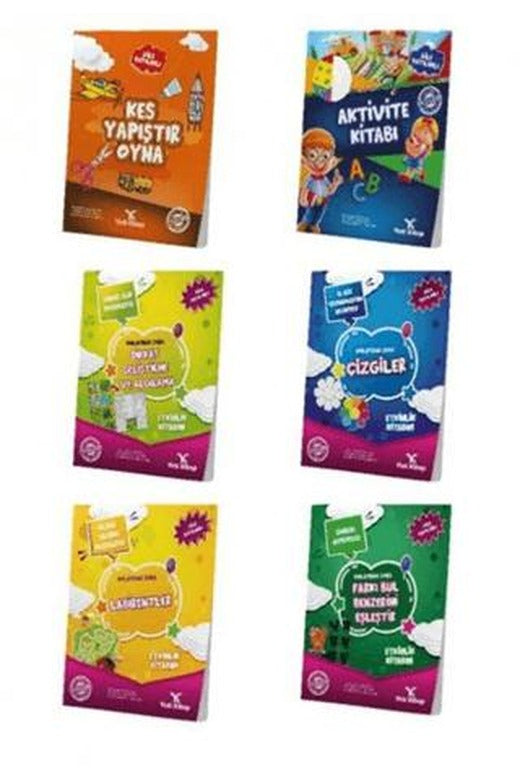 4-6 Yaş Okul Öncesi Evde Etkinlik Seti (6 Kitap) | Yeti Kitap (Ciltsiz)