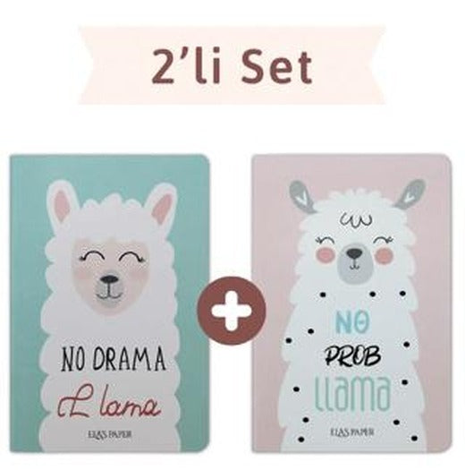 Lama Düz Twins (2 Defter Takım) | Elaspaper