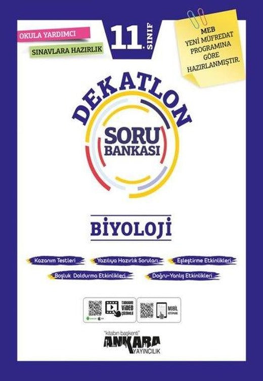 11. Sınıf Biyoloji Dekatlon Soru Bankası | Ankara Yayıncılık (İnce Kapak)