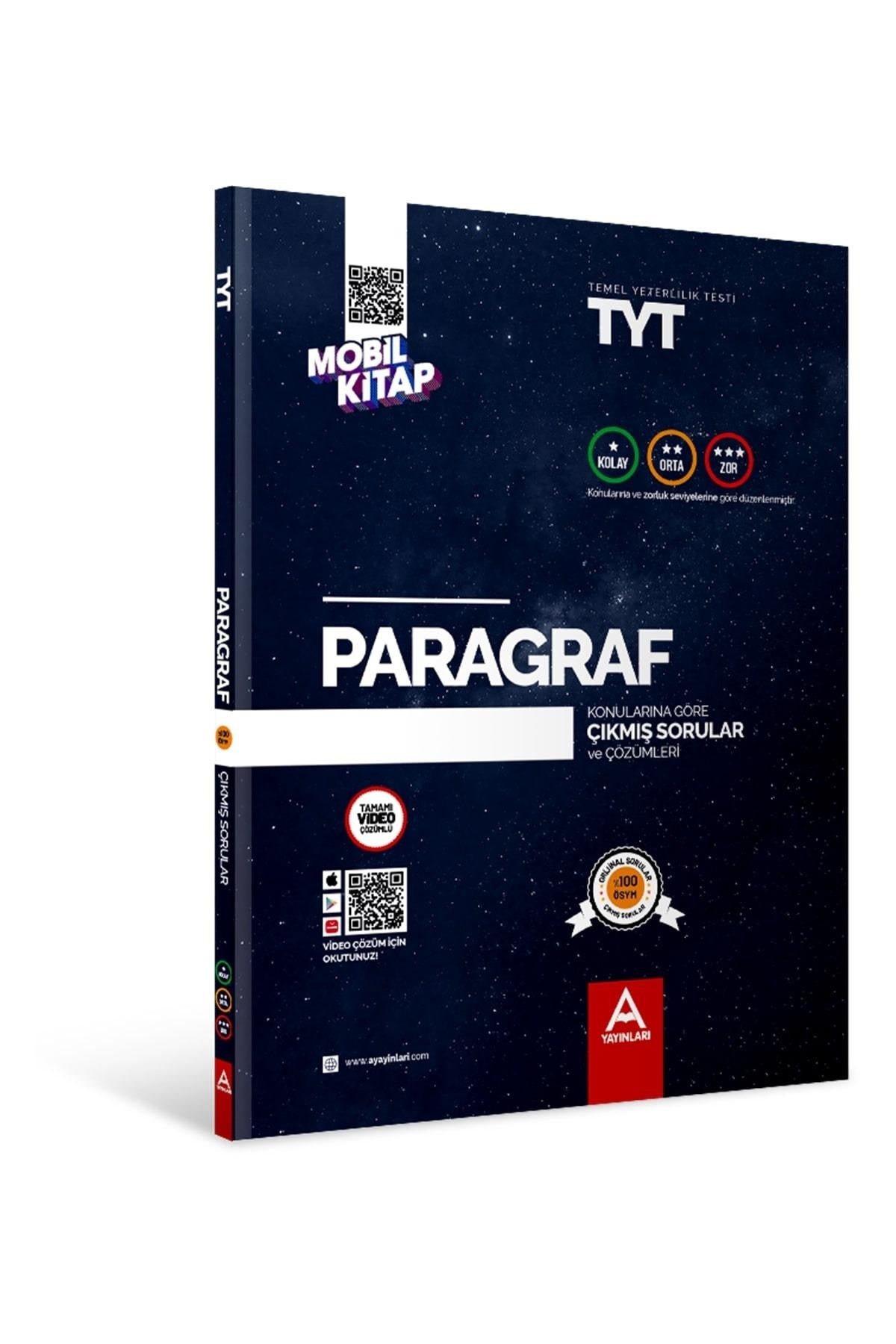 TYT Paragraf Konularına Ve Zorluk Seviyelerine Göre Çıkmış Sorular | A Yayınları (İnce Kapak)