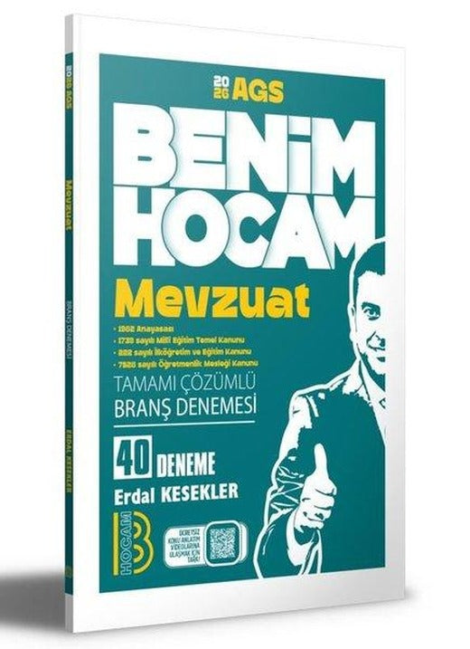 2026 AGS Mevzuat Tamamı Çözümlü 40 Branş Deneme | Benim Hocam Yayınları (İnce Kapak)