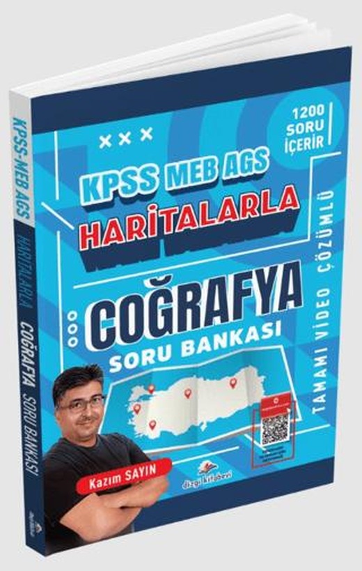 2026 KPSS MEB-AGS Haritalarla Coğrafya Tamamı Video Çözümlü Soru Bankası | Dizgi Kitap (Ciltsiz)