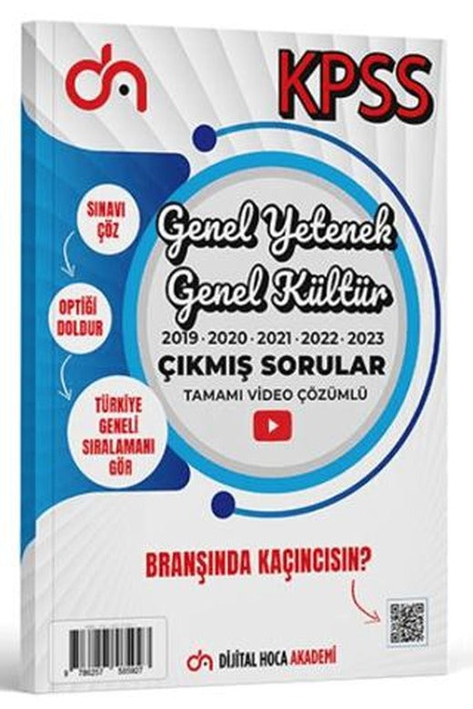 Genel Yetenek Genel Kültür Son Beş Yıl Orijinal Çıkmış Sorular Tamamı Video Çözümlü | Dijital Hoca (Ciltsiz)