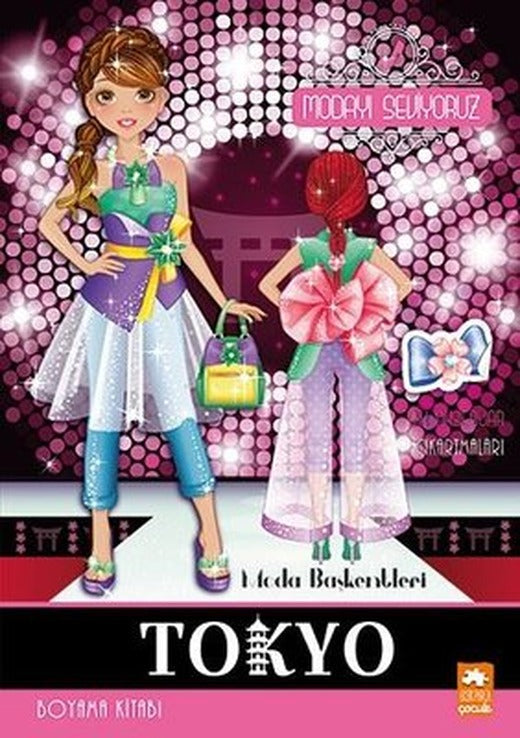 Moda Başkentleri Tokyo - Modayı Seviyoruz - Şık Aksesuar Çıkartmaları - Boyama Kitabı | Eksik Parça