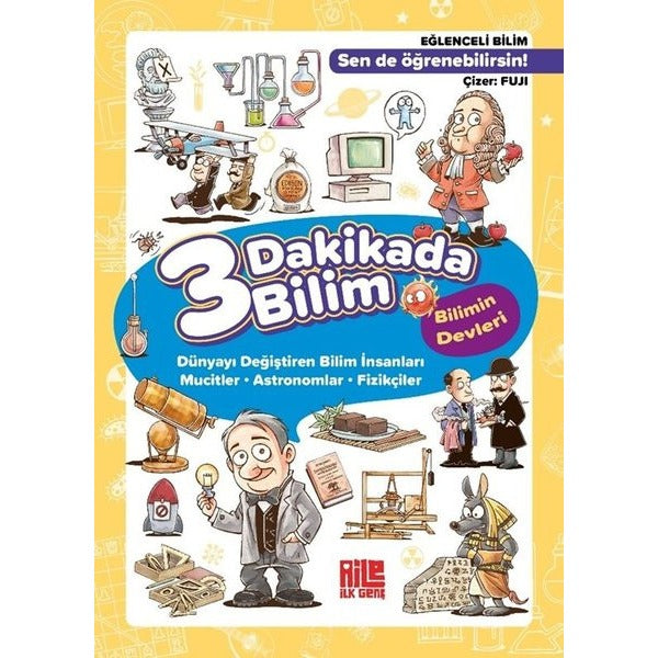 3 Dakikada Bilim 1-Bilimin Devleri | Aile Yayınları (İnce Kapak)