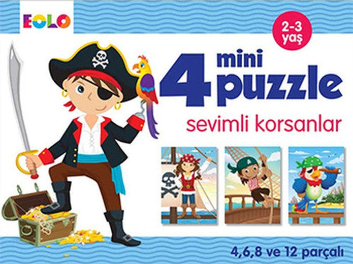 4 Mini Puzzle - Sevimli Korsanlar | Eolo