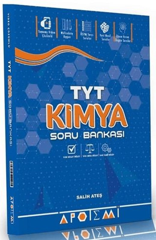 TYT Kimya Soru Bankası Video Çözümlü | Apotemi Yayınları (Ciltsiz)