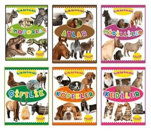 Çıkartmalı Hayvanlar Serisi (6 Kitap Takım) | Yumurcak Yayınları (Ciltsiz)