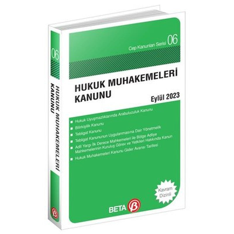 Hukuk Muhakemeleri Kanunu Cep Kanunları Serisi Eylül 2023 | Beta Yayınları