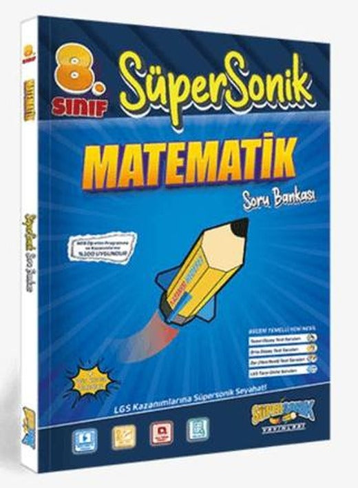 8. Sınıf Matematik Soru Bankası | Süpersonik Yayınları (Ciltsiz)