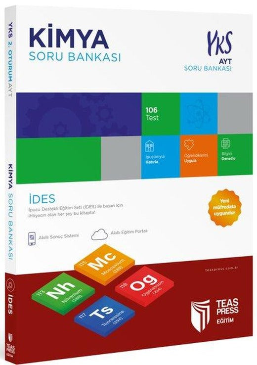 İDES AYT Kimya Soru Bankası | Teas Press Eğitim (İnce Kapak)