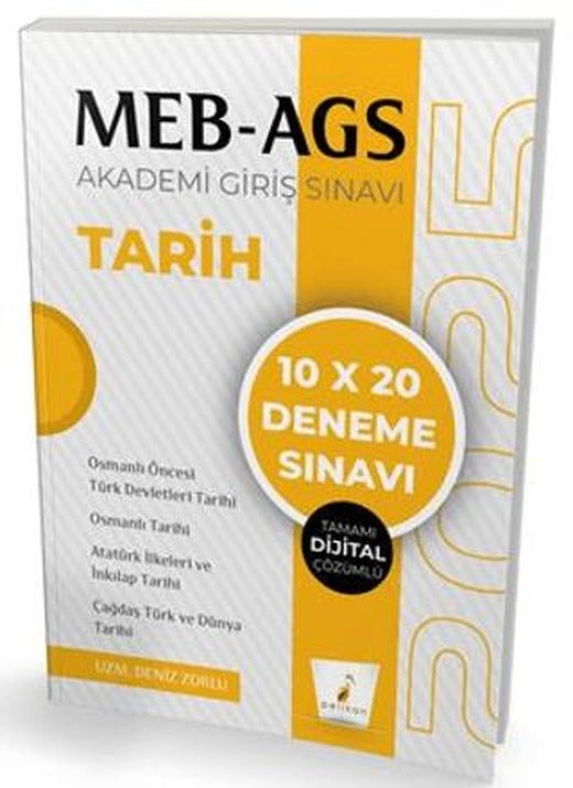 MEB - AGS Hazırlık Tarih 10x20 Tamamı Dijital Çözümlü Deneme Sınavı | Pelikan Tıp Teknik Yayıncılık (Ciltsiz)