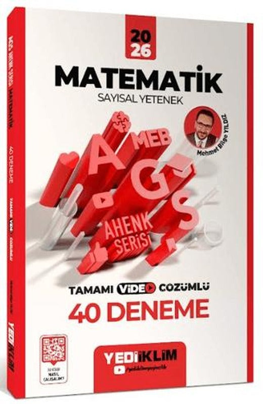 2026 MEB AGS Ahenk Serisi Matematik Sayısal Yetenek Tamamı Video Çözümlü 40 Deneme | Yediiklim Yayınları (Ciltsiz)